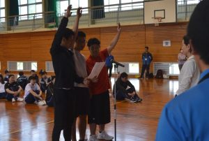 美作市スポーツ医療看護専門学校と合同で開催しているスポーツデイの様子