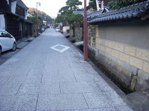 美作市古町の町並み